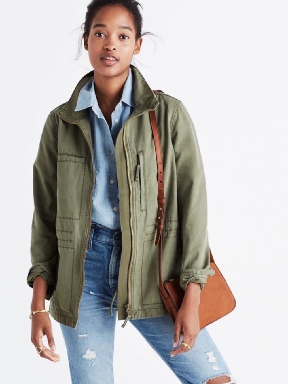 Madewell Utility Jacket Military Lightweight Casual Layer Jacket Size XS